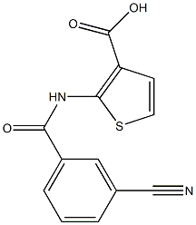 2-[(3-cyanobenzene)amido]thiophene-3-carboxylic acid 구조식 이미지