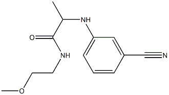 2-[(3-cyanophenyl)amino]-N-(2-methoxyethyl)propanamide 구조식 이미지