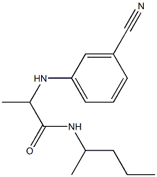 2-[(3-cyanophenyl)amino]-N-(pentan-2-yl)propanamide 구조식 이미지