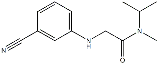 2-[(3-cyanophenyl)amino]-N-methyl-N-(propan-2-yl)acetamide Structure