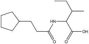 2-[(3-cyclopentylpropanoyl)amino]-3-methylpentanoic acid Structure