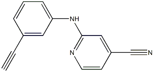 2-[(3-ethynylphenyl)amino]isonicotinonitrile Structure