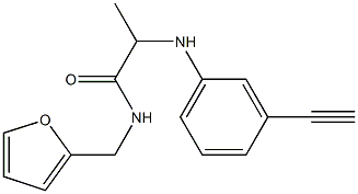 2-[(3-ethynylphenyl)amino]-N-(furan-2-ylmethyl)propanamide Structure