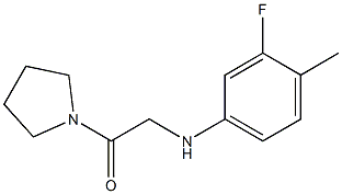 2-[(3-fluoro-4-methylphenyl)amino]-1-(pyrrolidin-1-yl)ethan-1-one 구조식 이미지