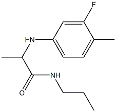 2-[(3-fluoro-4-methylphenyl)amino]-N-propylpropanamide 구조식 이미지