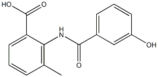 2-[(3-hydroxybenzoyl)amino]-3-methylbenzoic acid 구조식 이미지