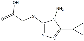 2-[(4-amino-5-cyclopropyl-4H-1,2,4-triazol-3-yl)sulfanyl]acetic acid 구조식 이미지