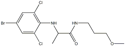 2-[(4-bromo-2,6-dichlorophenyl)amino]-N-(3-methoxypropyl)propanamide Structure