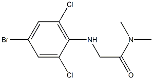 2-[(4-bromo-2,6-dichlorophenyl)amino]-N,N-dimethylacetamide 구조식 이미지