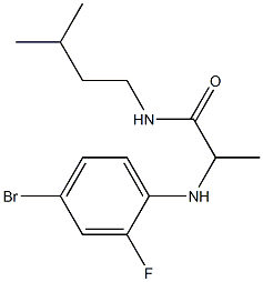 2-[(4-bromo-2-fluorophenyl)amino]-N-(3-methylbutyl)propanamide 구조식 이미지