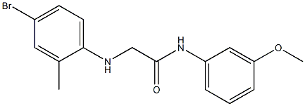 2-[(4-bromo-2-methylphenyl)amino]-N-(3-methoxyphenyl)acetamide 구조식 이미지