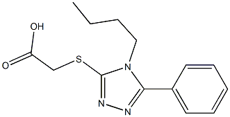 2-[(4-butyl-5-phenyl-4H-1,2,4-triazol-3-yl)sulfanyl]acetic acid 구조식 이미지