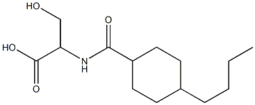 2-[(4-butylcyclohexyl)formamido]-3-hydroxypropanoic acid Structure