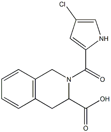 2-[(4-chloro-1H-pyrrol-2-yl)carbonyl]-1,2,3,4-tetrahydroisoquinoline-3-carboxylic acid 구조식 이미지