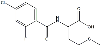 2-[(4-chloro-2-fluorophenyl)formamido]-4-(methylsulfanyl)butanoic acid Structure