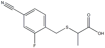 2-[(4-cyano-2-fluorobenzyl)thio]propanoic acid Structure