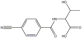 2-[(4-cyanobenzoyl)amino]-3-hydroxybutanoic acid Structure