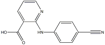 2-[(4-cyanophenyl)amino]pyridine-3-carboxylic acid 구조식 이미지