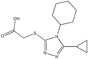 2-[(4-cyclohexyl-5-cyclopropyl-4H-1,2,4-triazol-3-yl)sulfanyl]acetic acid Structure
