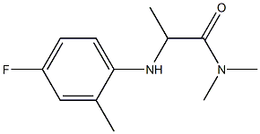 2-[(4-fluoro-2-methylphenyl)amino]-N,N-dimethylpropanamide 구조식 이미지