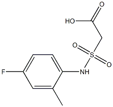 2-[(4-fluoro-2-methylphenyl)sulfamoyl]acetic acid Structure