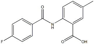 2-[(4-fluorobenzene)amido]-5-methylbenzoic acid 구조식 이미지