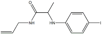 2-[(4-iodophenyl)amino]-N-(prop-2-en-1-yl)propanamide 구조식 이미지