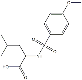 2-[(4-methoxybenzene)sulfonamido]-4-methylpentanoic acid 구조식 이미지