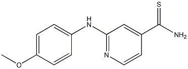 2-[(4-methoxyphenyl)amino]pyridine-4-carbothioamide 구조식 이미지