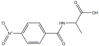 2-[(4-nitrobenzoyl)amino]propanoic acid 구조식 이미지