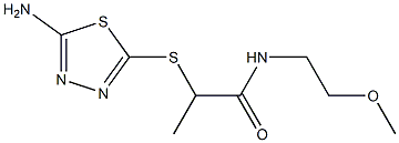 2-[(5-amino-1,3,4-thiadiazol-2-yl)sulfanyl]-N-(2-methoxyethyl)propanamide Structure