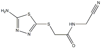 2-[(5-amino-1,3,4-thiadiazol-2-yl)sulfanyl]-N-(cyanomethyl)acetamide Structure