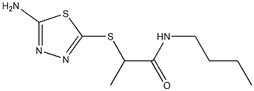 2-[(5-amino-1,3,4-thiadiazol-2-yl)sulfanyl]-N-butylpropanamide Structure