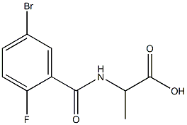 2-[(5-bromo-2-fluorobenzoyl)amino]propanoic acid 구조식 이미지