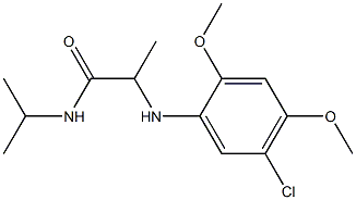2-[(5-chloro-2,4-dimethoxyphenyl)amino]-N-(propan-2-yl)propanamide 구조식 이미지