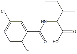 2-[(5-chloro-2-fluorophenyl)formamido]-3-methylpentanoic acid Structure