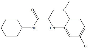 2-[(5-chloro-2-methoxyphenyl)amino]-N-cyclohexylpropanamide 구조식 이미지