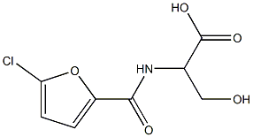 2-[(5-chlorofuran-2-yl)formamido]-3-hydroxypropanoic acid Structure