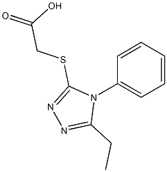 2-[(5-ethyl-4-phenyl-4H-1,2,4-triazol-3-yl)sulfanyl]acetic acid 구조식 이미지