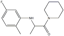 2-[(5-fluoro-2-methylphenyl)amino]-1-(piperidin-1-yl)propan-1-one 구조식 이미지