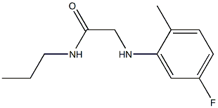 2-[(5-fluoro-2-methylphenyl)amino]-N-propylacetamide 구조식 이미지