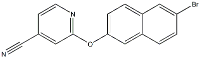 2-[(6-bromo-2-naphthyl)oxy]isonicotinonitrile 구조식 이미지