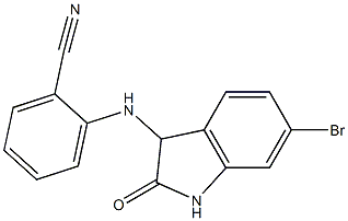 2-[(6-bromo-2-oxo-2,3-dihydro-1H-indol-3-yl)amino]benzonitrile Structure