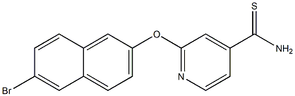 2-[(6-bromonaphthalen-2-yl)oxy]pyridine-4-carbothioamide Structure