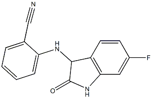 2-[(6-fluoro-2-oxo-2,3-dihydro-1H-indol-3-yl)amino]benzonitrile 구조식 이미지