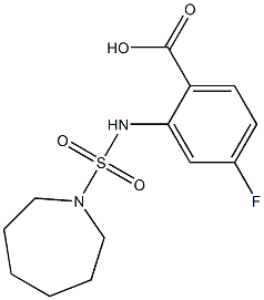 2-[(azepane-1-sulfonyl)amino]-4-fluorobenzoic acid 구조식 이미지