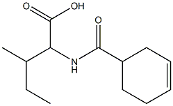2-[(cyclohex-3-en-1-ylcarbonyl)amino]-3-methylpentanoic acid 구조식 이미지