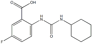 2-[(cyclohexylcarbamoyl)amino]-5-fluorobenzoic acid 구조식 이미지