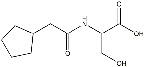 2-[(cyclopentylacetyl)amino]-3-hydroxypropanoic acid Structure