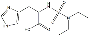 2-[(diethylsulfamoyl)amino]-3-(1H-imidazol-4-yl)propanoic acid 구조식 이미지